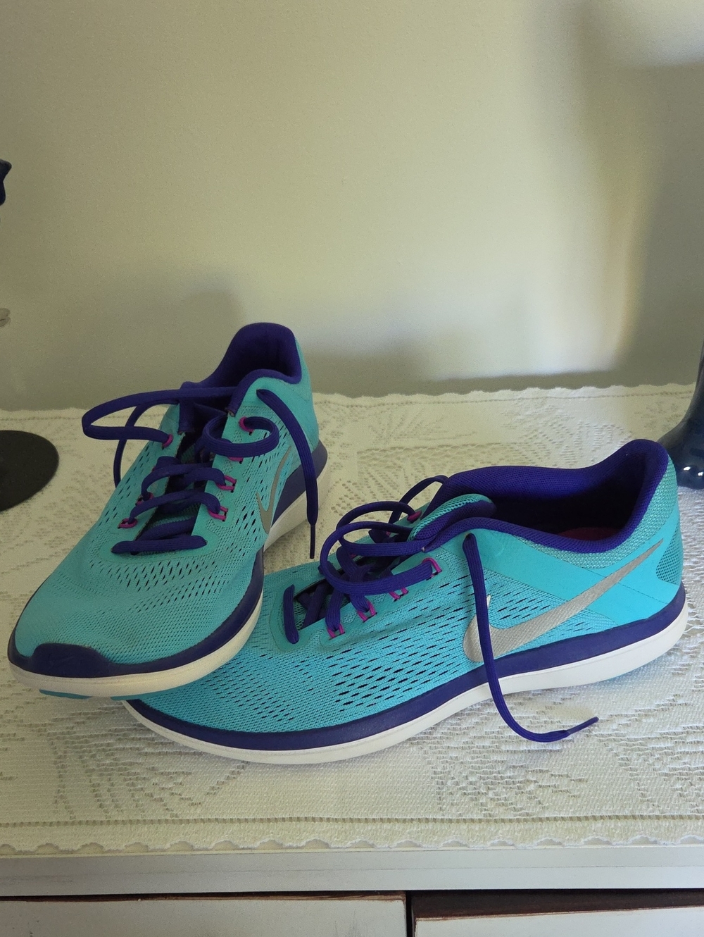 Nike Turquoise & Purple Women's Running Sneakers